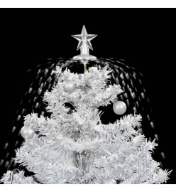 Arbre de Noël neigeux avec base de parapluie Blanc 75 cm