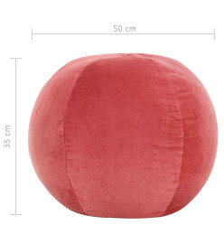 Pouf Velours de coton 50 x 35 cm Rose