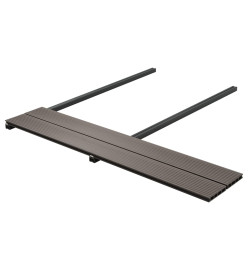 Panneaux de terrasse creux WPC 10 m² 2,2 m Marron foncé