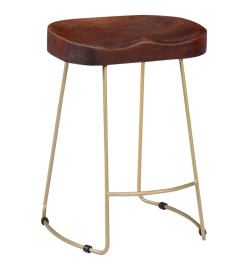 Tabourets de bar Gavin lot de 2 bois de manguier massif