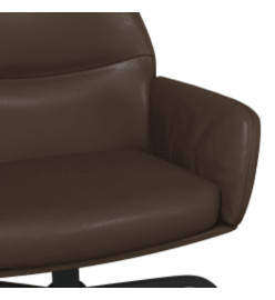 Chaise de relaxation avec tabouret Marron Similicuir