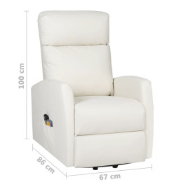 Fauteuil de massage Crème Similicuir