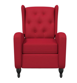 Fauteuil de massage inclinable rouge bordeaux velours