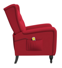 Fauteuil de massage inclinable rouge bordeaux velours