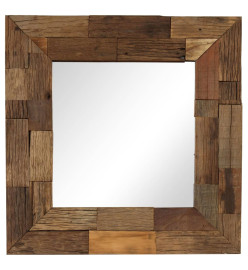 Miroir Bois de récupération massif 50 x 50 cm