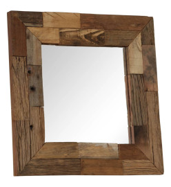 Miroir Bois de récupération massif 50 x 50 cm