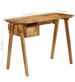 Bureau 110 x 50 x 76 cm Bois de manguier massif