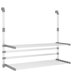 Séchoir à linge pour balcon 89x25x(60-95) cm aluminium