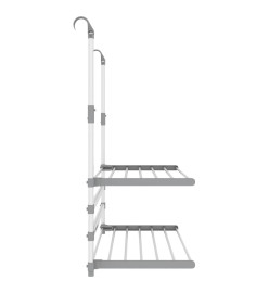 Séchoir à linge pour balcon 89x25x(60-95) cm aluminium