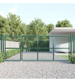 Portal de jardin maille vert 350x175 cm acier galvanisé