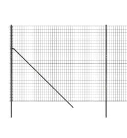 Clôture en treillis métallique anthracite 2,2x25 m