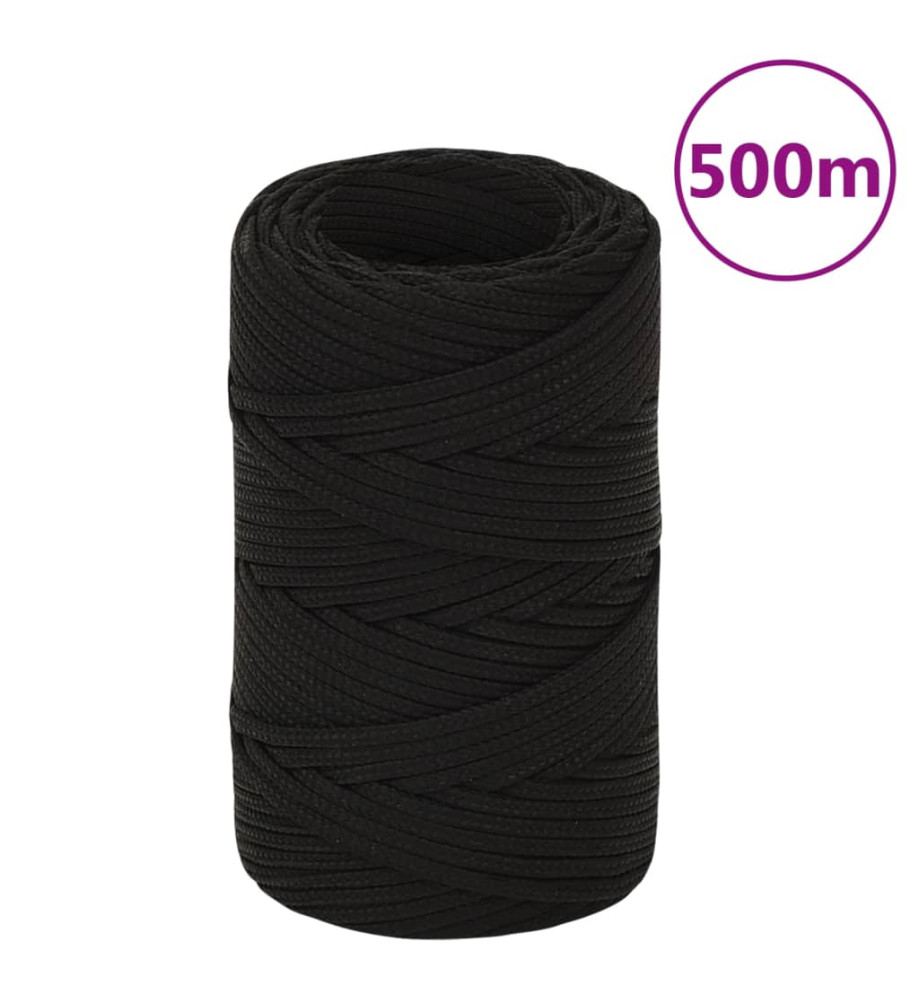 Corde de travail Noir 2 mm 500 m Polyester