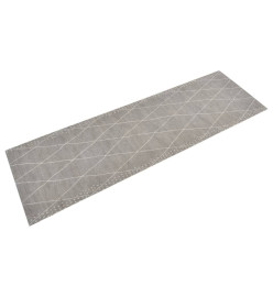 Tapis de cuisine lavable impression losange 60x180 cm velours