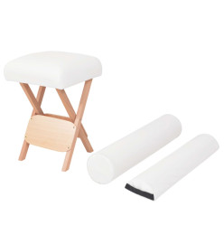 Tabouret de massage pliant siège 12 cm d'épaisseur 2 traversins