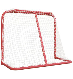 But de hockey rouge et blanc 183x71x122 cm polyester