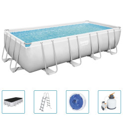 Bestway Ensemble de piscine rectangulaire Power Steel 549x274x122 cm