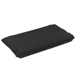 Coussins de canapé en palette 2 pcs noir tissu