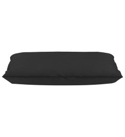 Coussins de canapé en palette 2 pcs noir tissu