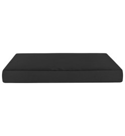 Coussins de canapé en palette 2 pcs noir tissu