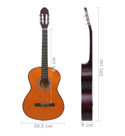 Guitare classique pour débutants 4/4 39" Tilleul