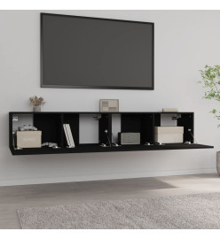 Meubles TV 2 pcs Noir 80x30x30 cm Bois d'ingénierie