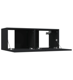 Meubles TV 2 pcs Noir 80x30x30 cm Bois d'ingénierie