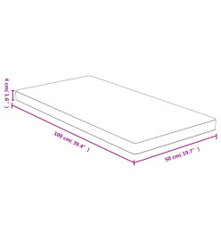 Dessus de table 50x100x4 cm bambou