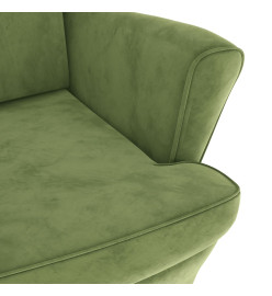 Fauteuil vert clair velours