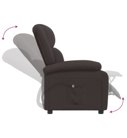 Fauteuil inclinable électrique Marron foncé Tissu