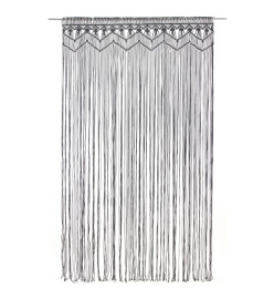 Rideau en macramé Anthracite 140x240 cm Coton