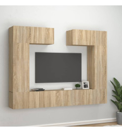 Ensemble de meubles TV 6 pcs Chêne sonoma Bois d'ingénierie