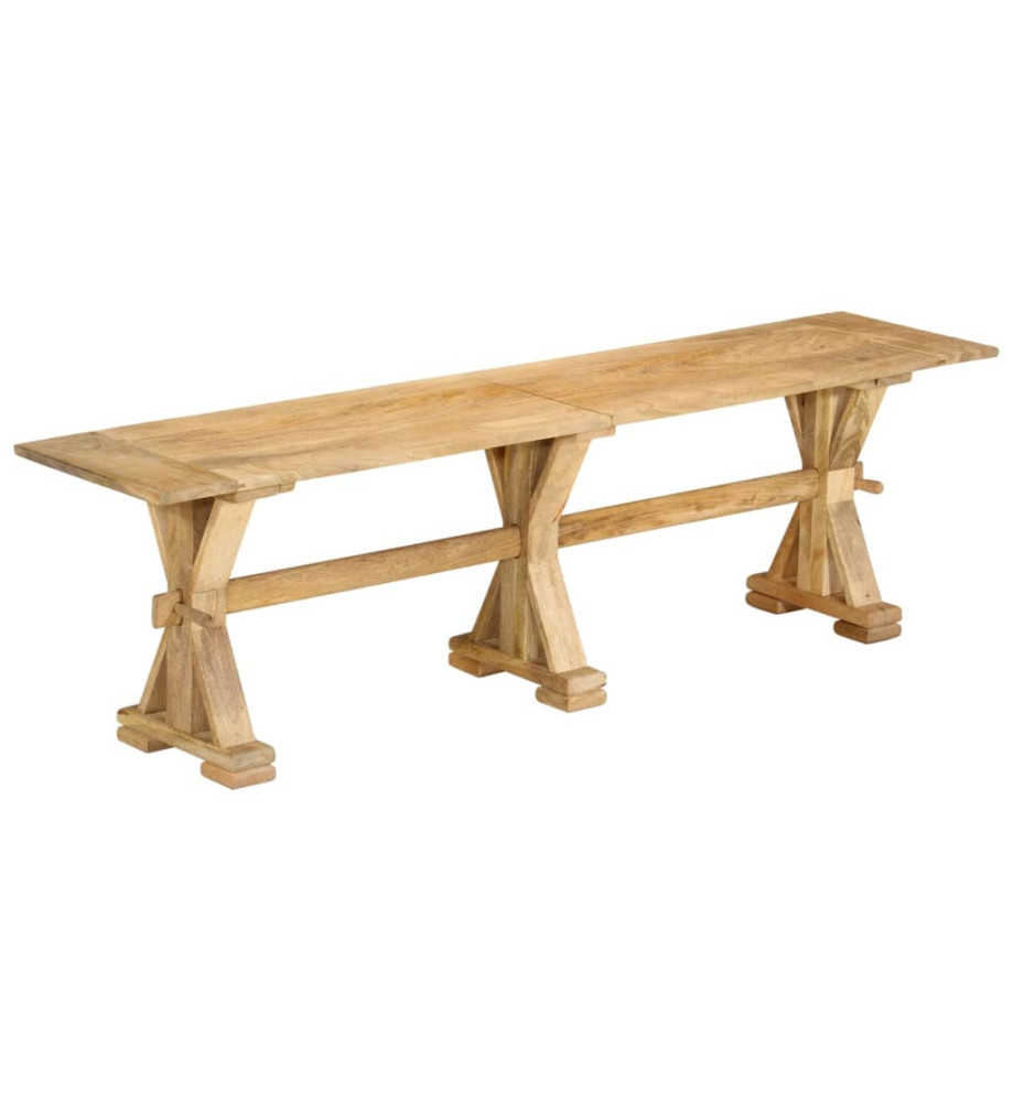 Banc 160x35x45 cm bois massif de manguier