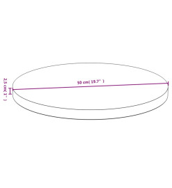 Dessus de table Ø50x2,5 cm bambou