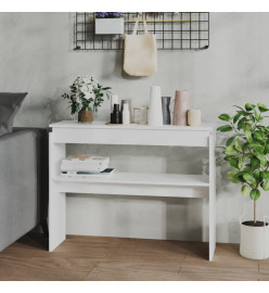 Table console Blanc 102x30x80 cm Aggloméré