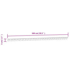 Rail de montage argenté 1 m acier inoxydable