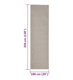 Tapis en sisal pour griffoir sable 100x350 cm