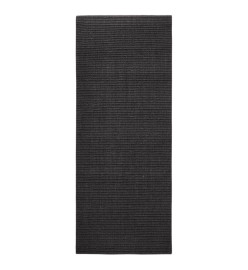 Tapis en sisal pour griffoir noir 80x200 cm