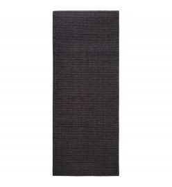 Tapis en sisal pour griffoir noir 100x250 cm