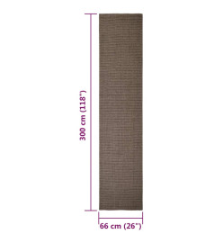 Tapis en sisal pour griffoir marron 66 x 300 cm