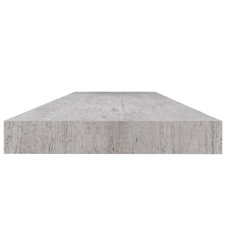 Étagères murales flottantes 2 pcs gris béton 120x23,5x3,8cm MDF