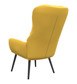 Chaise de relaxation Jaune moutarde Velours