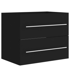 Armoire d'évier Noir 60x38,5x48 cm Aggloméré