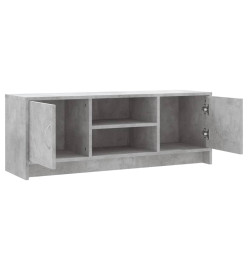 Meuble TV gris béton 102x30x37,5 cm bois d'ingénierie