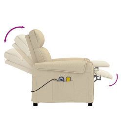 Fauteuil électrique de massage Crème Tissu