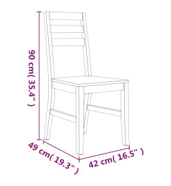 Chaises à manger lot de 8 Bois d'acacia massif