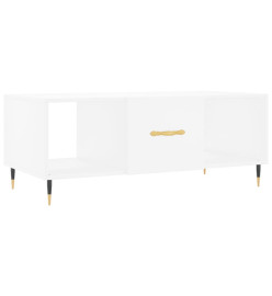 Table basse blanc 102x50x40 cm bois d'ingénierie