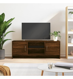 Meuble TV chêne marron 102x30x37,5 cm bois d'ingénierie