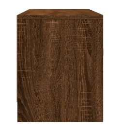 Meuble TV chêne marron 102x30x37,5 cm bois d'ingénierie