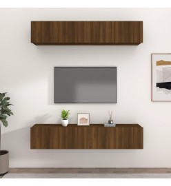 Meubles TV 4 pcs Chêne marron 80x30x30 cm Bois d'ingénierie