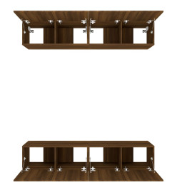 Meubles TV 4 pcs Chêne marron 80x30x30 cm Bois d'ingénierie